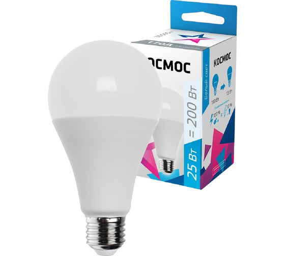 Изображение товара Светодиодная лампа КОСМОС LED A65 25Вт 220В E27 4500К LkecLED25wA65E2745 527740