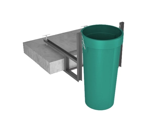 Изображение товара Прямая секция мусоросброса Экопром зеленая 510.1000.401.0