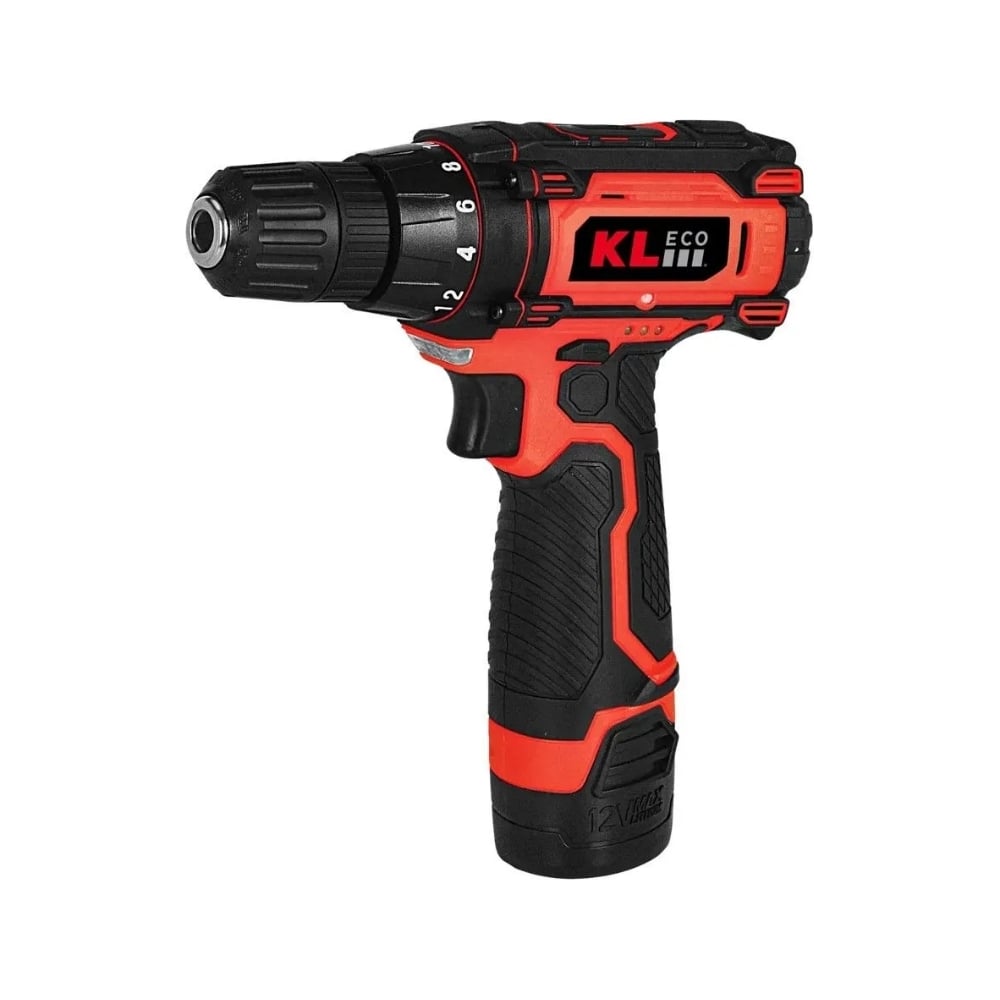 Изображение товара Аккумуляторный шуруповерт KLECO 12 В 1.3 Ач с функцией удара и быстрозажимным патроном