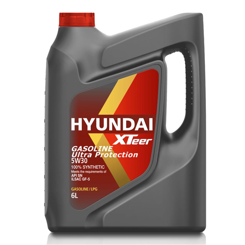 фото Моторное масло синтетическое gasoline ultra protection 5w30, 6 л hyundai xteer 1061011