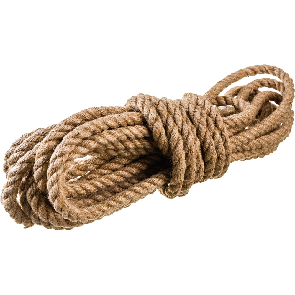 Крученая трехпрядная джутовая веревка ЩИТ полиамидная крученая веревка 150 м