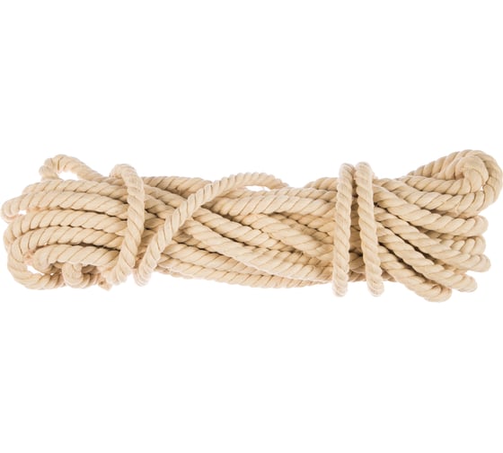Изображение товара Веревка х/б ЩИТ D 10 мм L 11 м кр.211 кгс