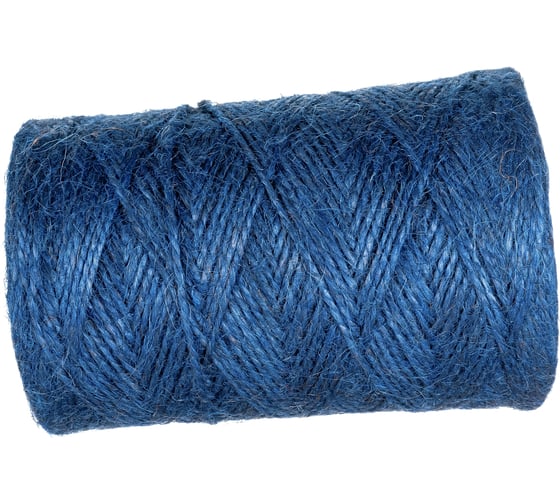 Изображение товара Джутовый шпагат ЩИТ ШД 1,2 ктекс П 2 пол. 2-ниточный в боб. по 0,5 кг синий