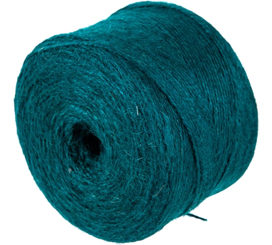 Изображение товара Джутовый шпагат ЩИТ ШД 1,2 ктекс П 2 пол. 2-ниточный в боб. по 0,5 кг зеленый