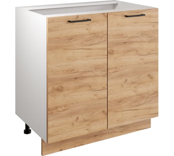 Изображение товара Шкаф - стол Атмосфера Simple Н800, 80 см с двумя дверцами, Дуб золотой крафт/ Белый 00-00020873