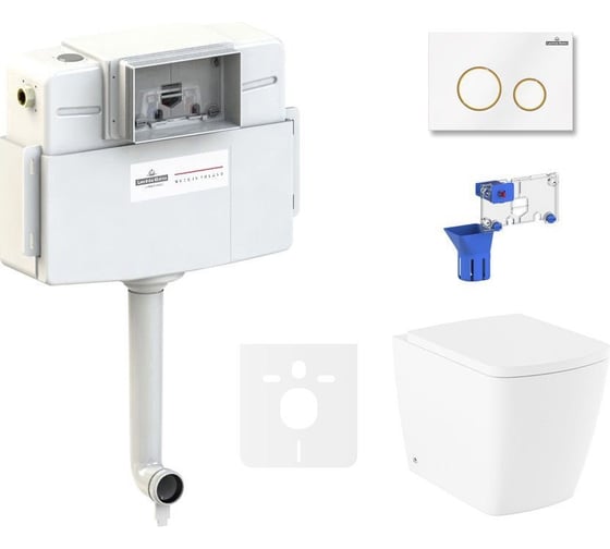 Изображение товара Унитаз приставной Lavinia Boho Aveo Rimless в комплекте 5 в 1 87551081