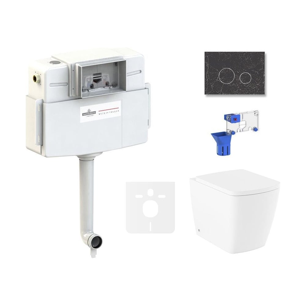 Изображение товара Унитаз приставной Lavinia Boho Aveo Rimless в комплекте 5 в 1 87551083