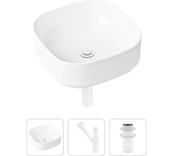 Изображение товара Накладная раковина для ванной Lavinia Boho Bathroom Sink Slim в комплекте 3 в 1 21520259