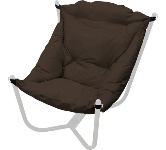 Изображение товара Кресло M-GROUP ЧИЛ, белое основание, коричневая подушка 12360105