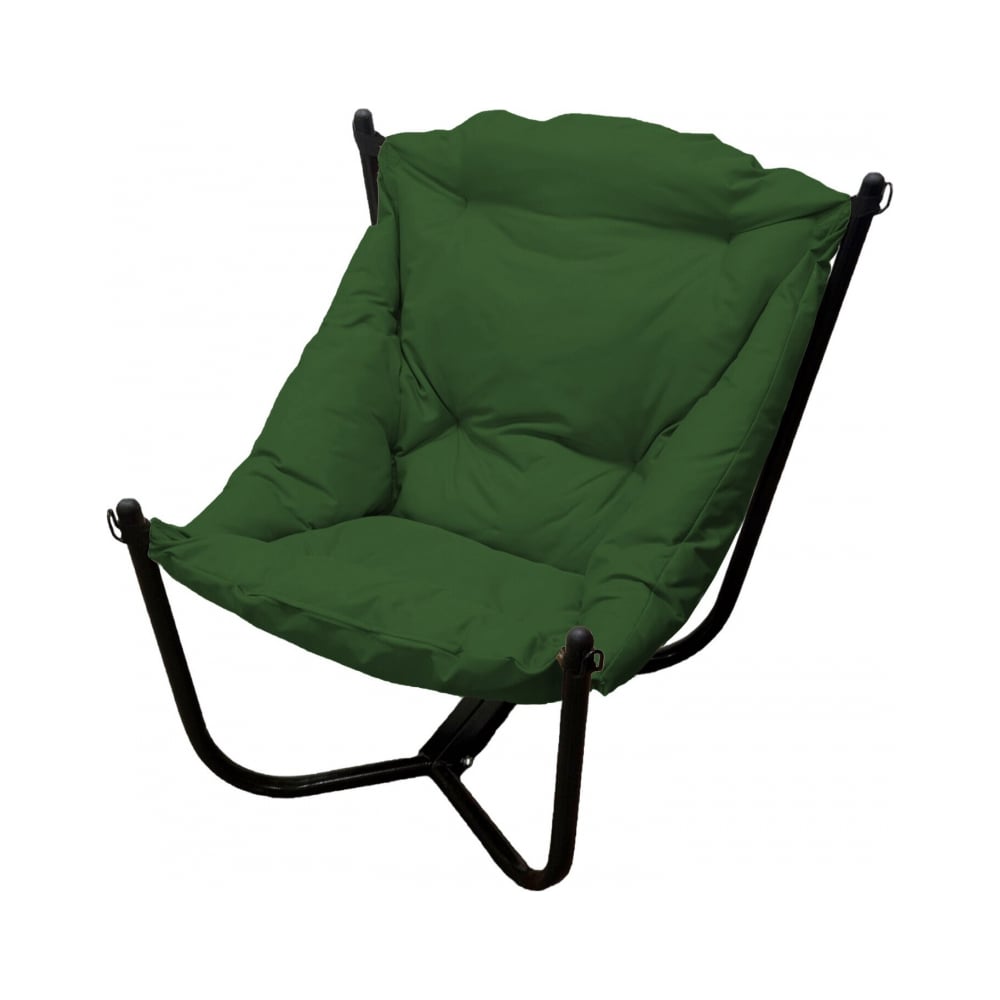 Изображение товара Кресло M-GROUP ЧИЛ черное с зеленой подушкой статичное