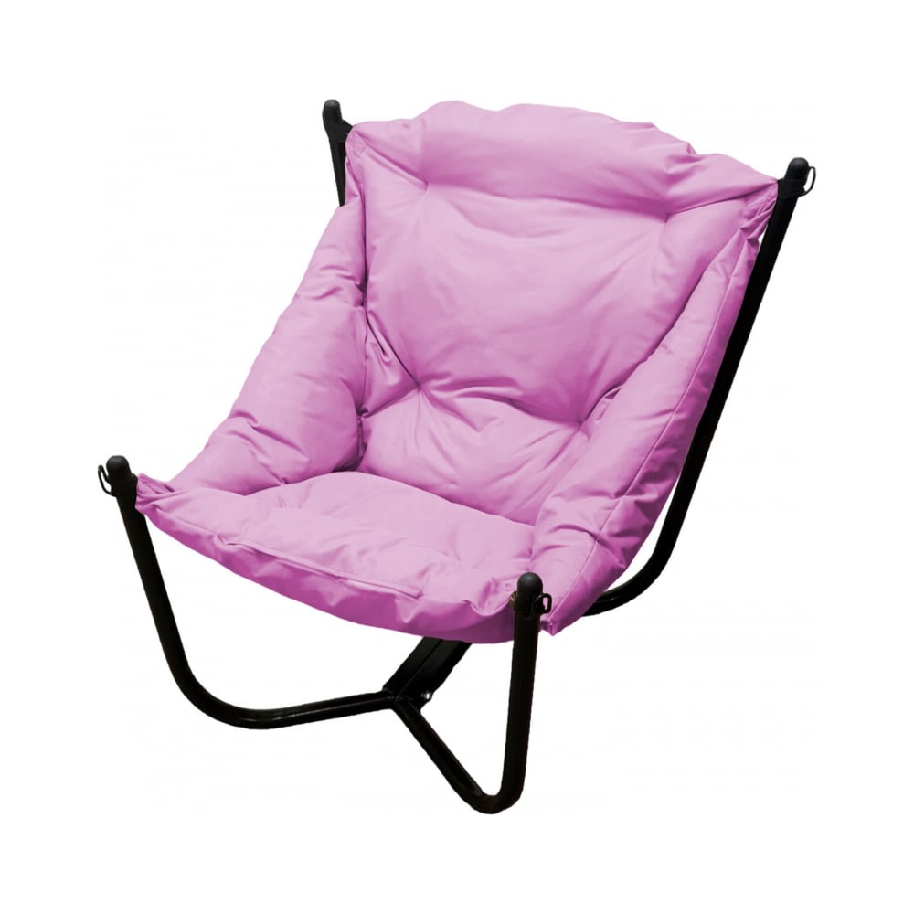 Изображение товара Кресло M-GROUP ЧИЛ с черным каркасом и розовой подушкой