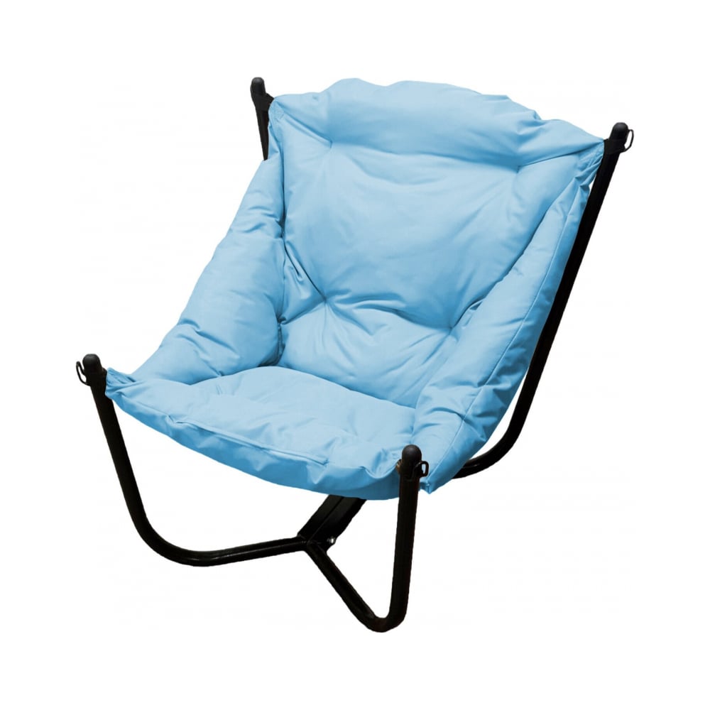 Изображение товара Кресло M-GROUP ЧИЛ с голубой подушкой и металлическим каркасом