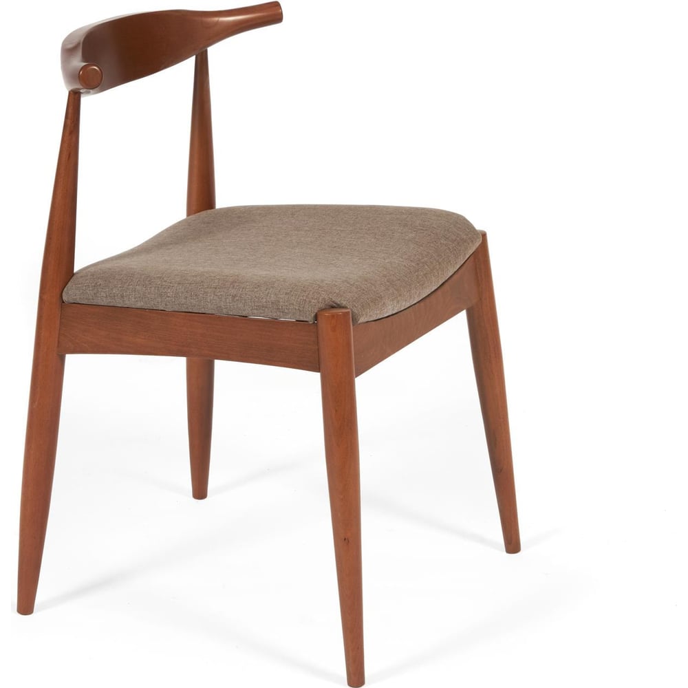 Изображение товара Стул Tetchair в комплекте из двух коричневых с мягким сиденьем и каркасом из бука