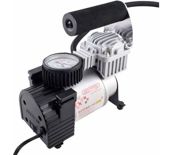 Изображение товара Металлический компрессор 45л/мин в прикуриватель Hi-tech Сумка, 7атм SKYWAY БУРАН-02 S02001004