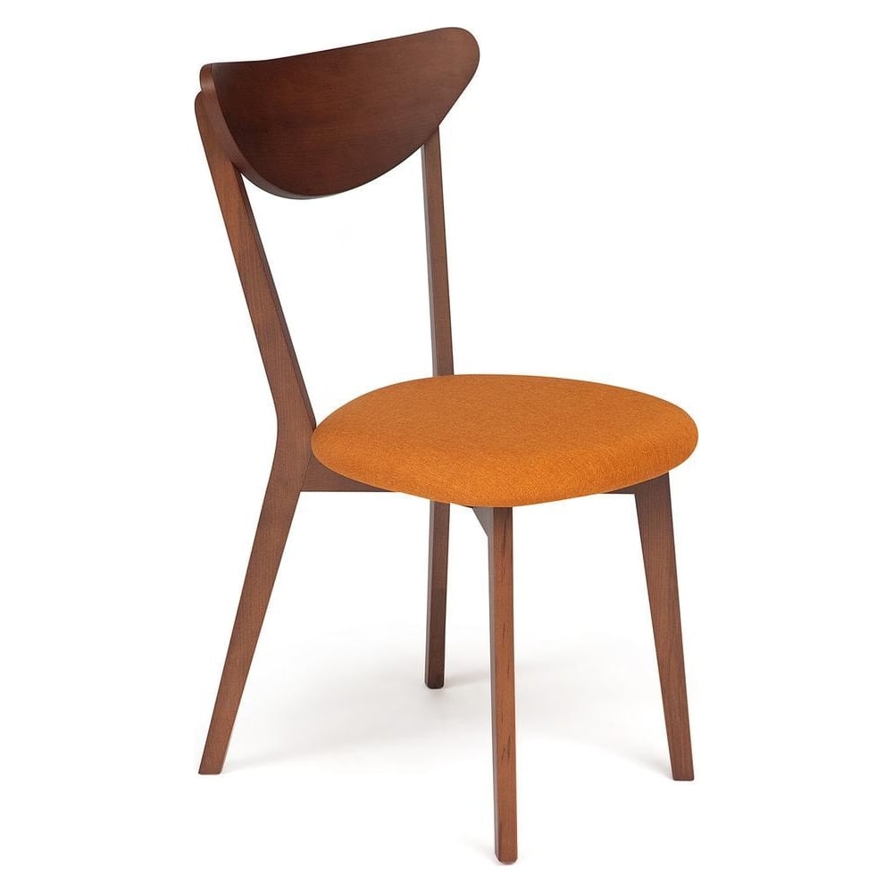 Изображение товара Стул Tetchair 2 шт. с мягким сиденьем оранжевый и буковым каркасом