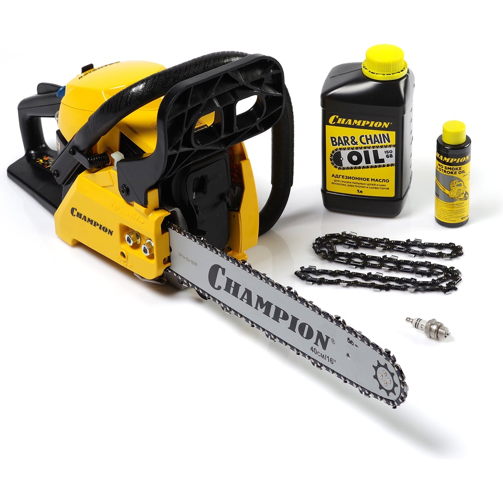 Изображение товара Бензопила Champion 241-16"-3/8-1,3-56+ с подарочным набором и шиной 40 см