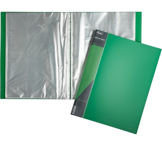 Изображение товара Пластиковая папка Hatber 60 вкладышей А4 корешок 21 мм STANDARD 700 мкм Зеленая, 26шт. 038469