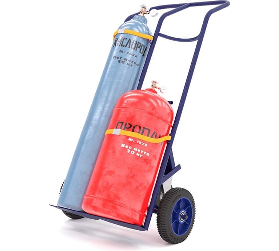 Изображение товара Тележка для двух баллонов RUSKLAD КП 2 литые ремень