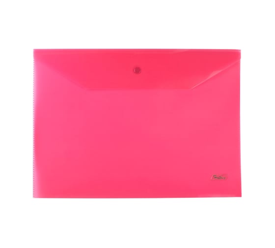 Изображение товара Пластиковая папка-конверт на кнопке Hatber А4 180мкм Красная 100шт. 040036