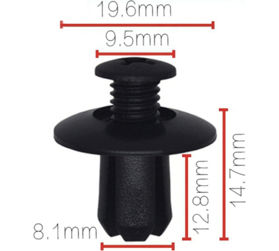 Изображение товара Клипса крепежная для а/м Hyundai 0g032-50037-a 10 шт Nord-Yada 909175