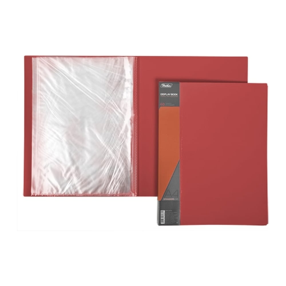 Изображение товара Пластиковая папка Hatber 60 вкладышей А4 корешок 21 мм STANDARD 700 мкм Красная, 26шт. 038471