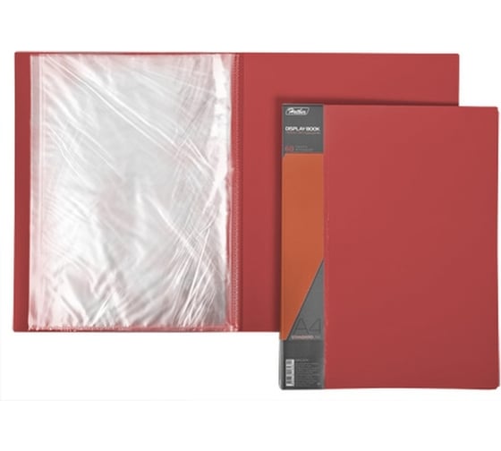 Изображение товара Пластиковая папка Hatber 60 вкладышей А4 корешок 21 мм STANDARD 700 мкм Красная, 26шт. 038471