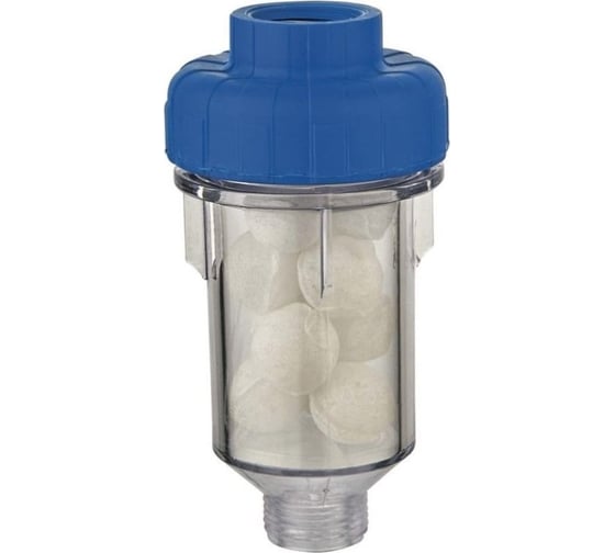 Изображение товара Фильтр-колба GRIALE полифосфатный 3/4" для стиральных и посудомоечных, защита от накипи и налета ФКСМПФ