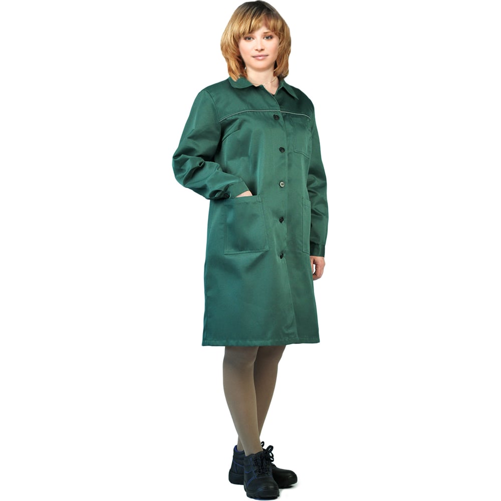 Изображение товара Женский халат URSUS Валент ХАЛ522-120 48-50 водоотталкивающий темно-зеленый