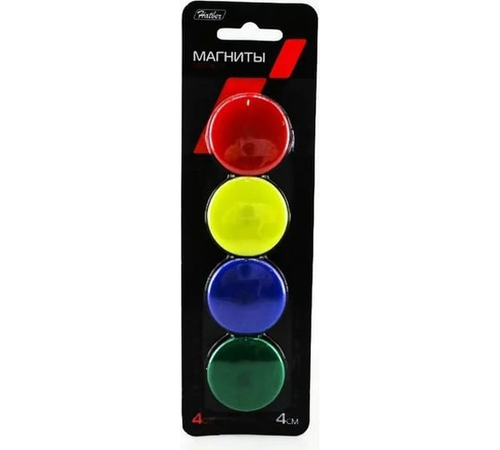 Изображение товара Магниты для магнитно-маркерных досок Hatber 4 см, 4 шт. 040761
