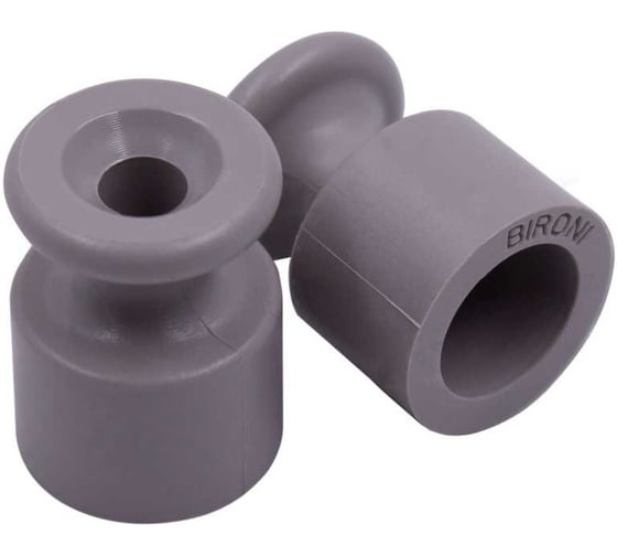 Изображение товара Изолятор для наружного монтажа Bironi, пластик, цвет титан (100 шт/уп) B1-551-26-100