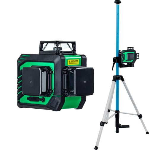 Изображение товара Комплект лазерный уровень greenliner 3-360 + штатив-штанга элевационный lp-300 INSTRUMAX в комплекте с треногой 3 м IM0158