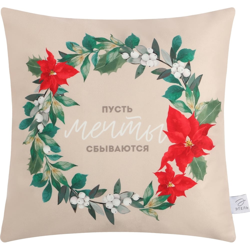 Изображение товара Чехол на подушку Этель Мечты 40х40 см из велюра