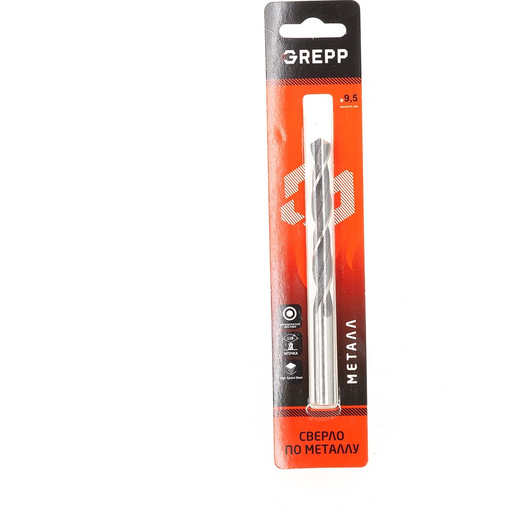 Изображение товара Сверло по металлу Grepp 9.5 мм HSS4241/HSS-R 201-0951