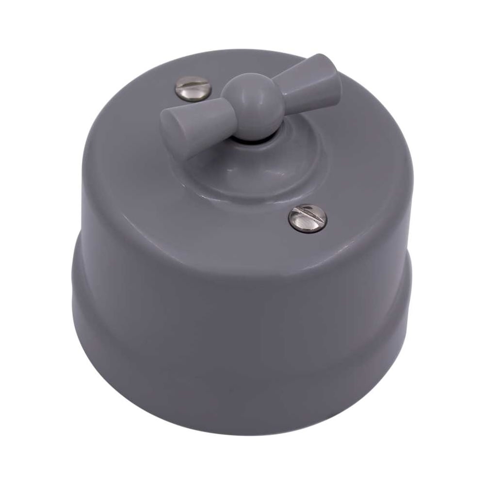 Изображение товара Выключатель Bironi Перекрестный пластиковый титан IP20 для монтажа 65х65 мм