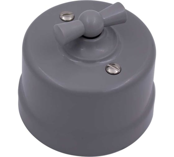 Изображение товара Выключатель Bironi Перекрестный, пластик, цвет Титан B1-203-26