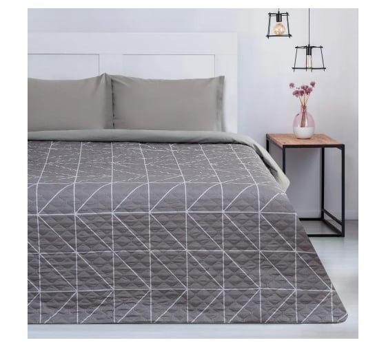 Изображение товара Покрывало Этель 1,5 спальное Grey haze, 145x210±5 см, микрофибра 7602380