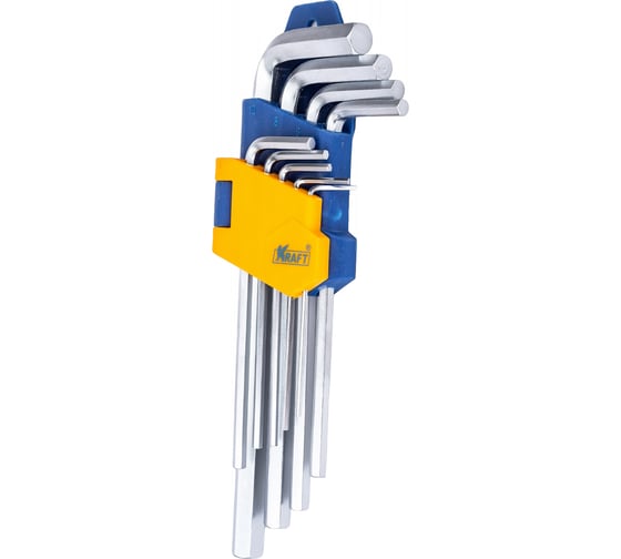 Изображение товара Набор торцевых шестигранных Г-образных ключей 9шт KRAFT KT 700569