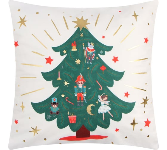 Изображение товара Чехол на подушку Этель Щелкунчик, 40x40 см, 100% полиэстер, велюр 9485444
