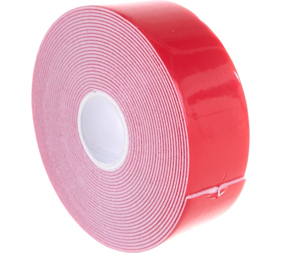 Изображение товара Двусторонняя клейкая лента 30мм х 5м профессиональная красная Megapower 659446