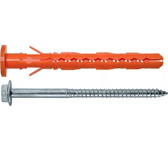 Изображение товара Дюбель Mungo MBK-STBf 10х100 фасадн. с борт. HEX/T40 гор.оцинк. или ТДЦ 50 шт. 1120610F