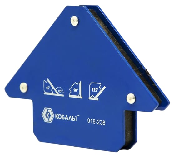 Изображение товара Угольник магнитный Стрелка (80 мм; 3 угла; до 11 кг) КОБАЛЬТ 918-238