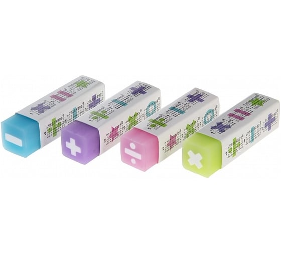 Изображение товара Ластик Hatber PVC, 2x2 см, прямоугольный, 36 шт. 072622