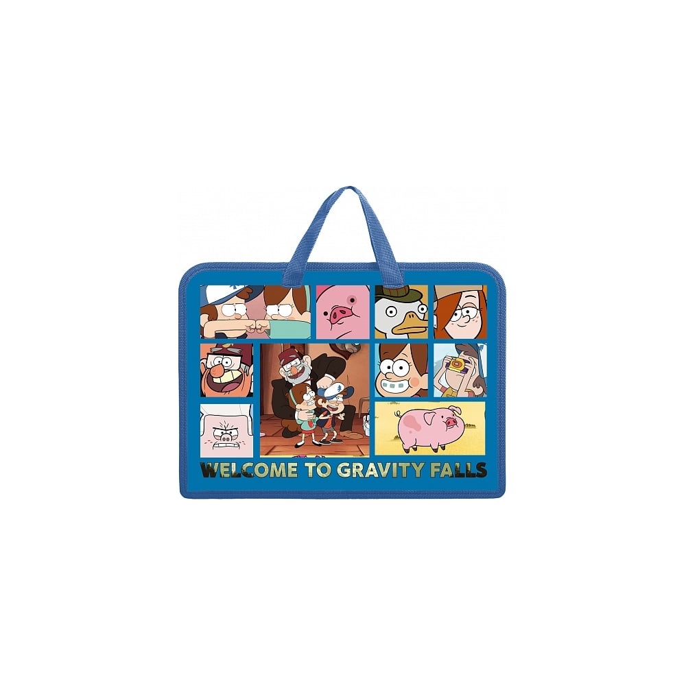 Изображение товара Пластиковая папка для тетрадей A4 с рисунком Гравити Фолз, Застежка-молния
