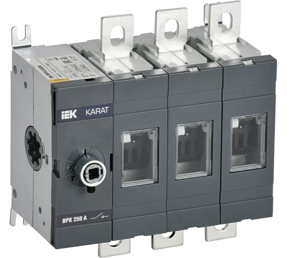 Изображение товара Выключатель-разъединитель IEK Karat врк без рукоятки 3p 250а KA-VR10-3-0250