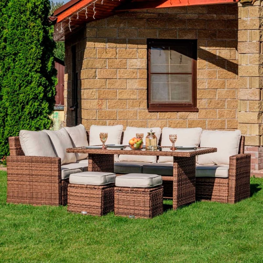 Изображение товара Обеденный комплект ROYAL FAMILY ZORRO коричневый для дачи и сада