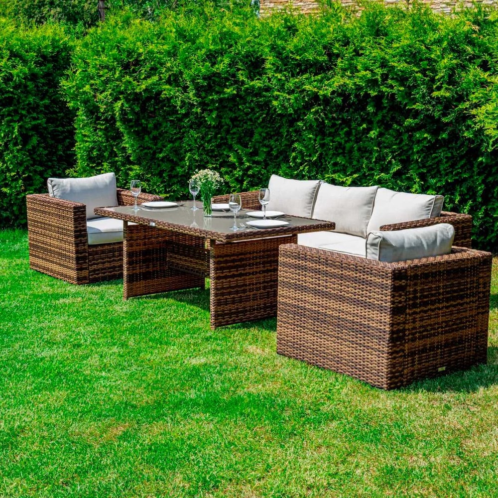 Изображение товара Обеденный комплект мебели Royal Family KARL коричневый 4 предмета