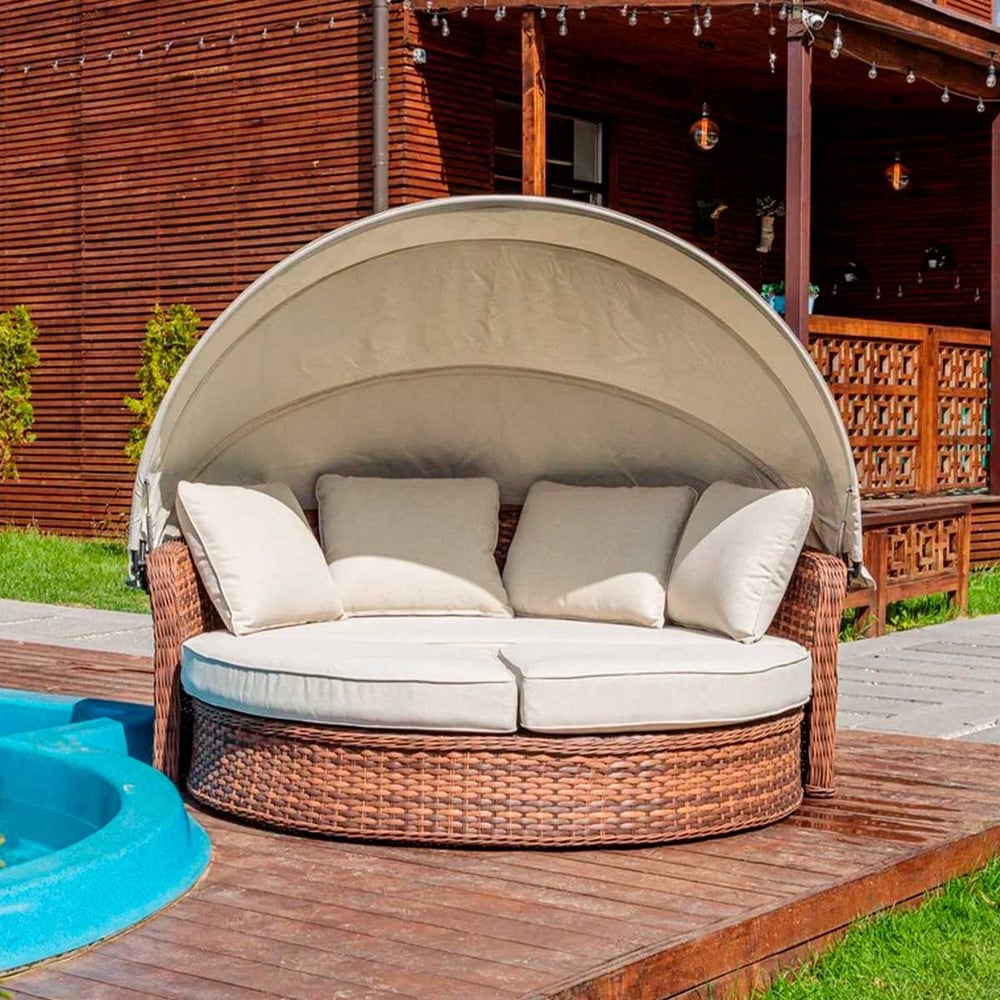 Изображение товара Садовый диван-трансформер Royal Family Violetta, коричневый (шезлонг-трансформер) 1200-61-21