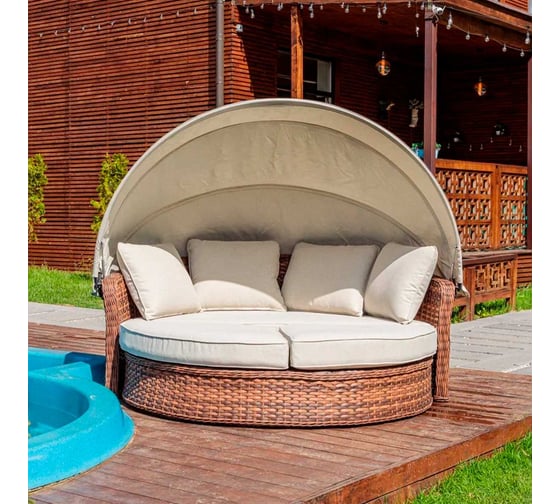 Изображение товара Садовый диван-трансформер Royal Family Violetta, коричневый (шезлонг-трансформер) 1200-61-21