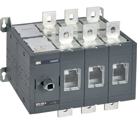 Изображение товара Выключатель-разъединитель IEK Karat врк. реверсивный без рукоятки 3p 630а KA-VR20-3-0630