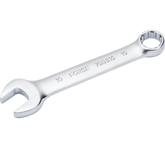 Изображение товара Комбинированный короткий ключ 10мм FORCE 755S10